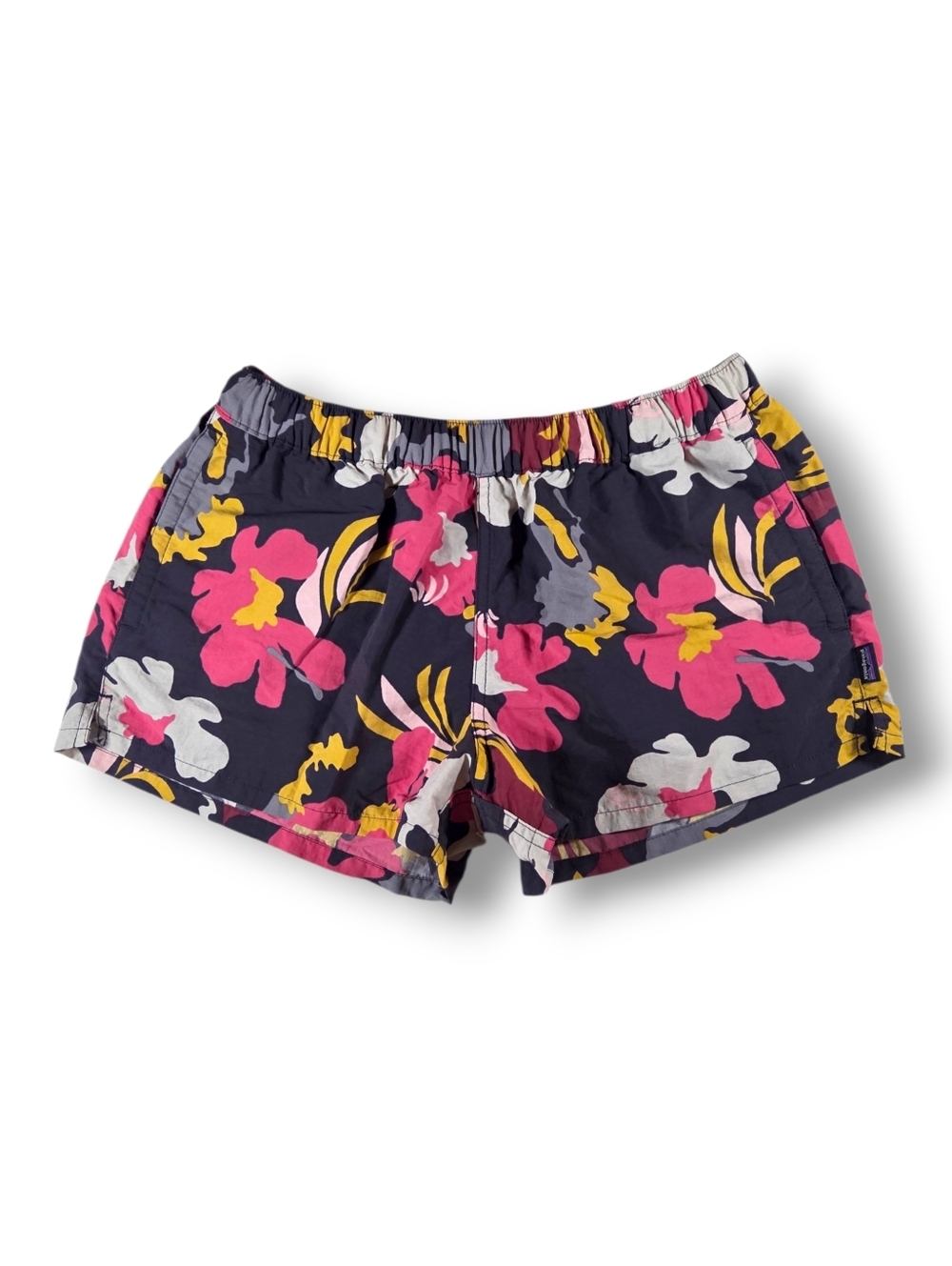 PATAGONIA Womens Barely Baggies Womens Shorts M Floral UPF 40 Outdoors Hike